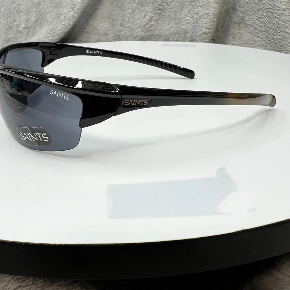 New Orleans Saints Sunglasses Polarized Impact Black with Bag NFL Official Merch